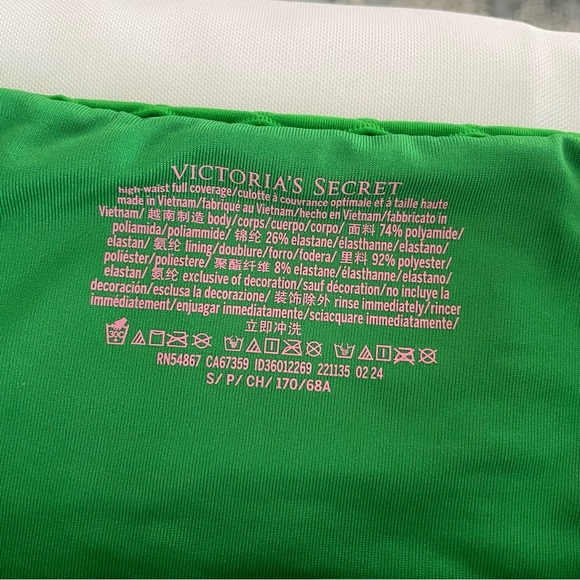 Victoria's Secret Women's High Full Coverage Bikini Bottom Jade Green Small NWT - Picture 4 of 5